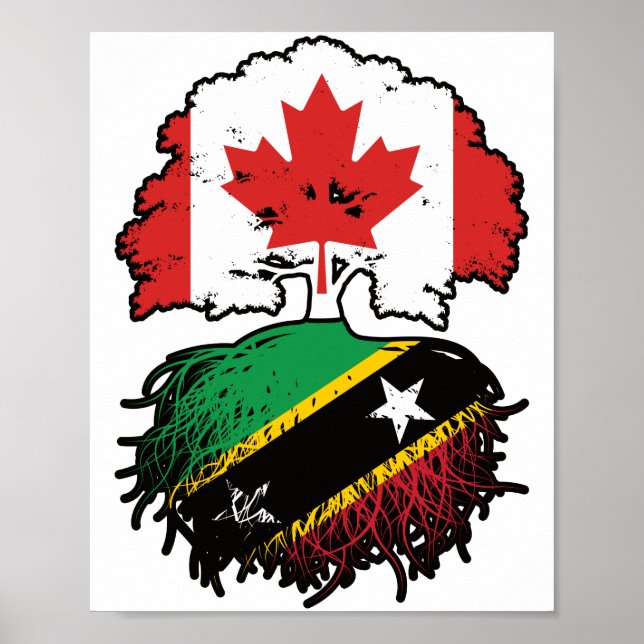 Poster Santos Kittitian Canada Tree Roots (Frente)