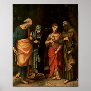 Poster Santos Rua Peter Martha Mary Magdalene Correggio
