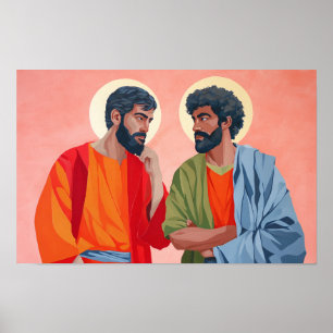 Poster Santos Timóteo e Tito: Irmãos na Fé