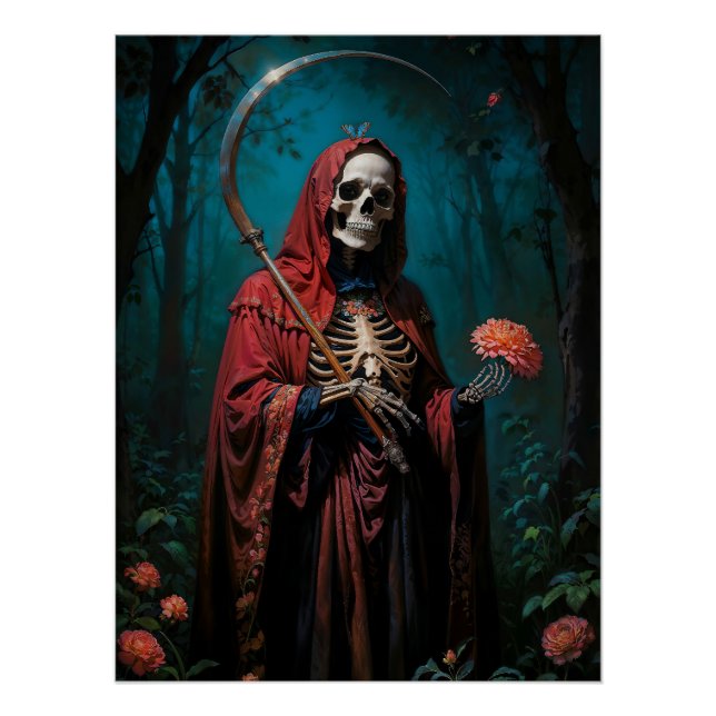 Póster Santu Morte de Robe Vermelho (Frente)