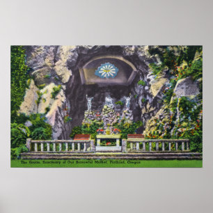 Póster Santuário de nossa opinião dolorosa da gruta da