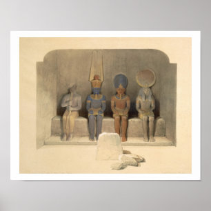 Póster Santuário do templo de Abu Simbel, de "Egipto