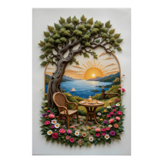 Póster Santuário Serene Bordado