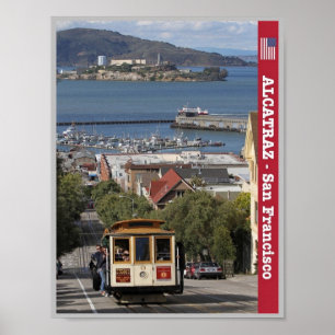 Poster São Francisco - Alcatraz e Tram - EUA -