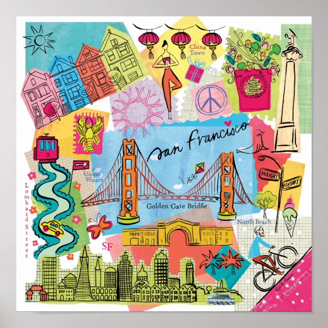 Poster São Francisco, Califórnia (Frente)