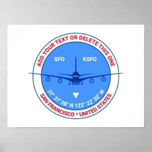 Poster São Francisco, EUA, charme personalizável