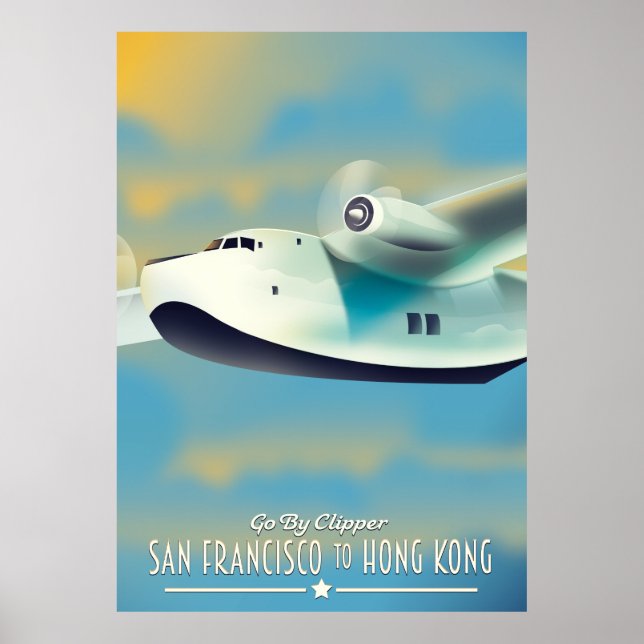 Poster São Francisco para Hong Kong de clíper (Frente)