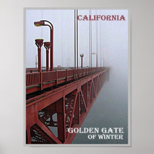 Poster São Francisco - Porta Ouro do inverno - EUA -