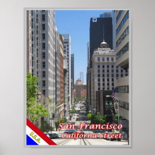 Poster São Francisco - Rua da Califórnia - EUA -
