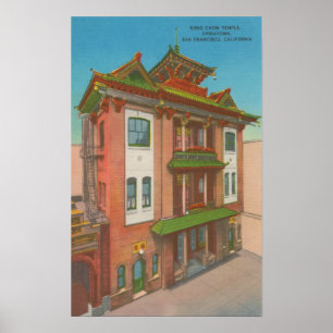 Póster São Francisco, templo de Chow do CAKong em Chinato