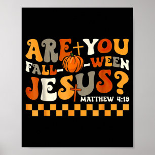 Poster são Jesus do Outono Abóbora Cristã Halloween
