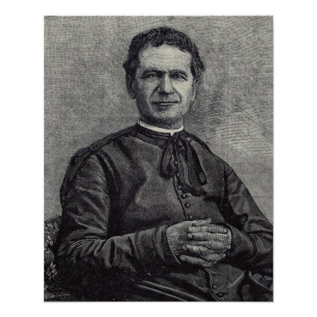 Póster São João Bosco Padroeiro da Juventude Arte Católic (Frente)