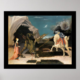 POSTER SÃO JORGE, DRAGÃO E PRINCESA