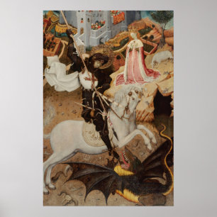 Poster São Jorge e o Dragão por Bernat Martorell