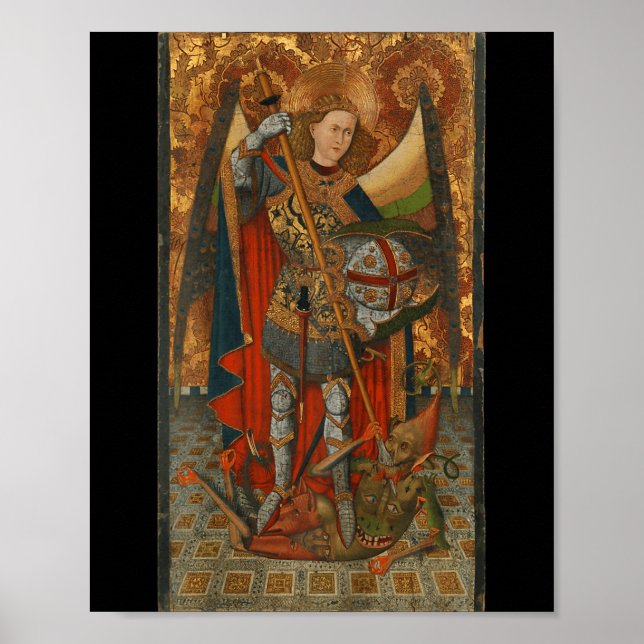 Poster São Miguel Arcanjo Derrotando Satanás Cristo (Frente)