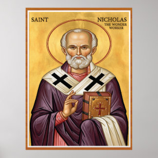 Poster São Nicolau, o taumaturgo, novas letras inglesas