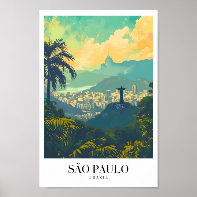 Poster Sao Paulo Vintage Voyage (Frente)