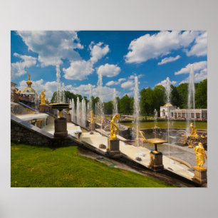 Póster São Petersburgo, fontes da Grand Cascade