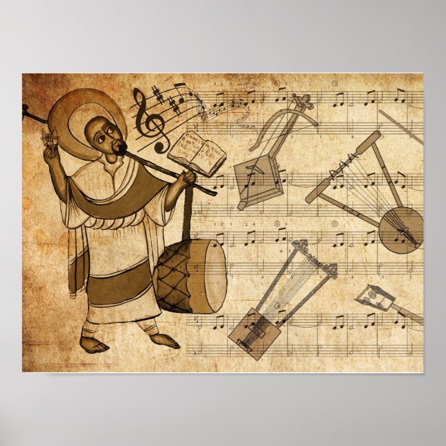 Poster São Yared & Os Instrumentos Musicais Etíopes (Frente)
