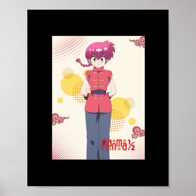 Poster Saotome Ranma Classificação 12 Sticker Estético Re (Frente)