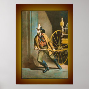 Poster Sapador-bombeiro do Victorian 2" o bombeiro