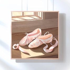Poster Sapatilhas de Ballet Lindas | Rosa Bonito