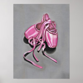 Póster Sapatilhas de Ballet Rosa