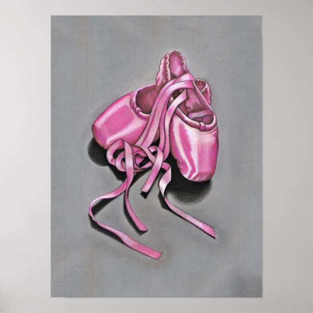 Póster Sapatilhas de Ballet Rosa (Frente)