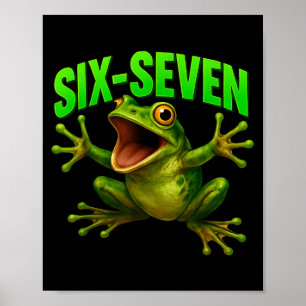 Poster Sapo 67 Meme Seis Sete Divertido Gen Alpha