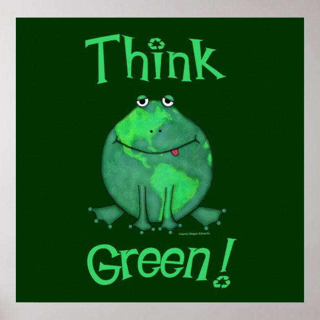 Póster Sapo ambiental do Dia da Terra (Frente)