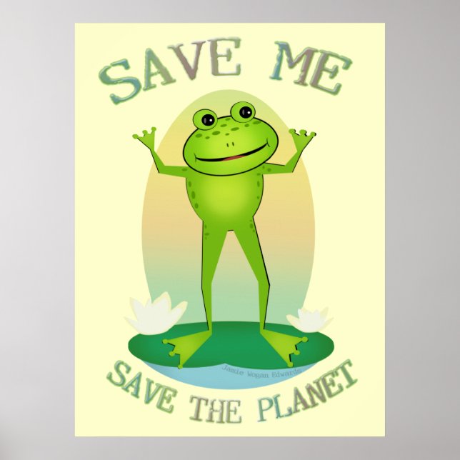 Poster Sapo ambiental do Dia da Terra (Frente)