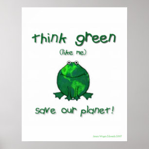 Póster Sapo ambiental do Dia da Terra