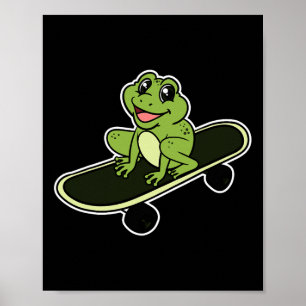 Poster Sapo Anfíbio Sapo Skate Skateboard