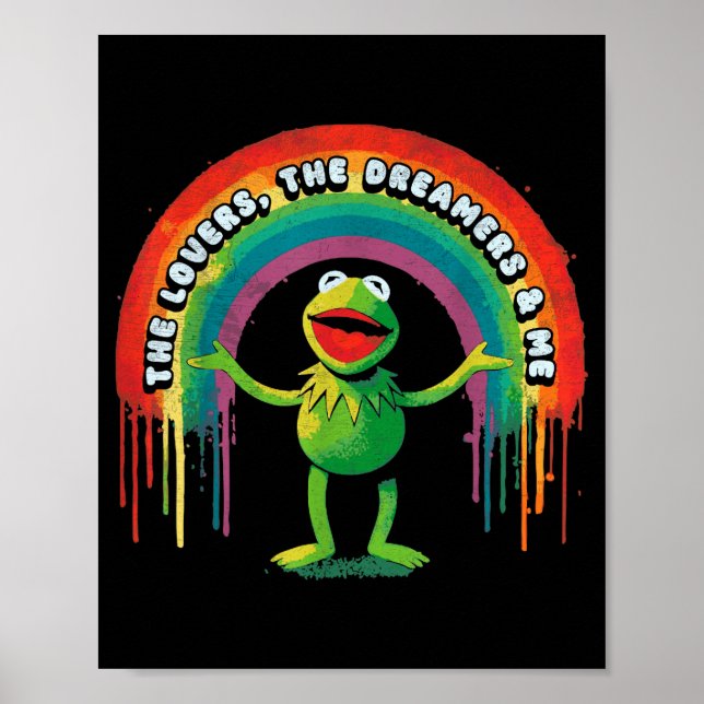Poster Sapo Arco-Íris Retrô Divertido Conexão Os Amantes  (Frente)