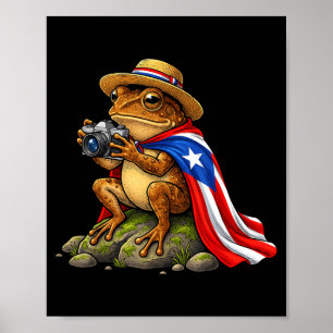 Poster Sapo Coqui Engraçado Fofo Porto Rico