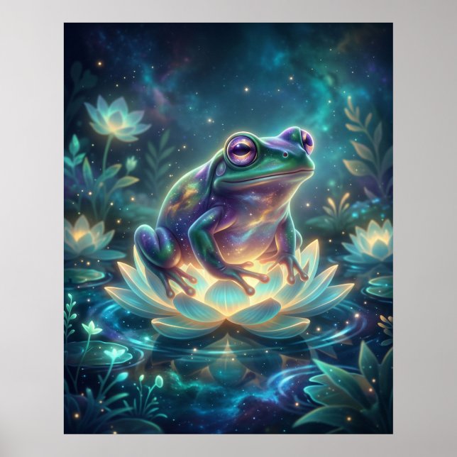 Poster Sapo Cósmico Lótus Luminoso (Frente)