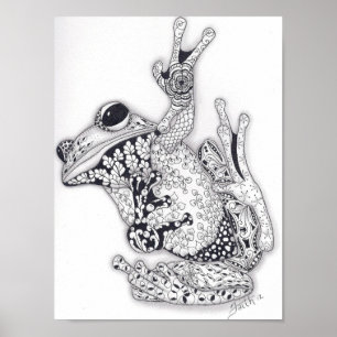 Poster Sapo de árvore sem redução