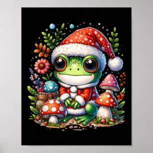 Poster Sapo De Cottagecore Homens De Cogumelos De Natal