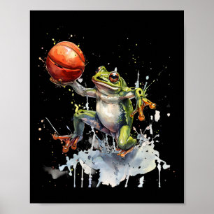 Poster Sapo de Esboço Aquarela Rã Esboço Arte do Jogador