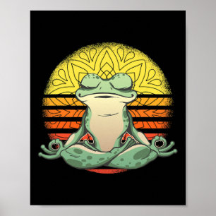 Poster Sapo de Ioga Meditação Esporte 