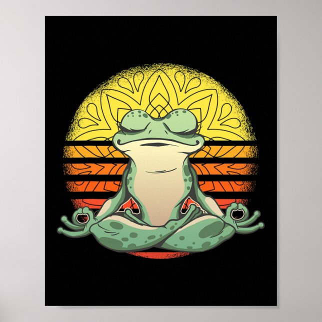 Poster Sapo de Ioga Meditação Esporte  (Frente)