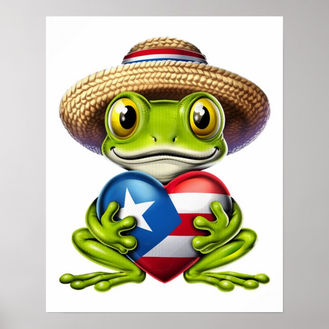 Poster Sapo de Porto Rico Coqui (Frente)