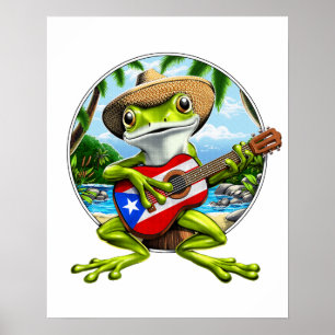 Poster Sapo de Porto Rico Coqui