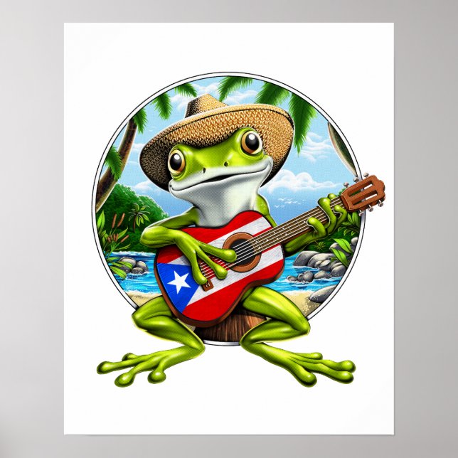 Poster Sapo de Porto Rico Coqui (Frente)