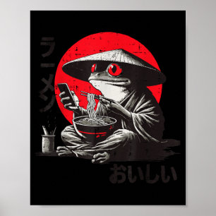 Poster Sapo de Tinta Ninja Celular Ramen Delicioso Vintag