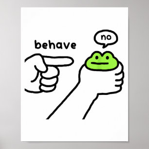 Poster Sapo Desonesto Sapo Engraçado Meme Se Comporte Não