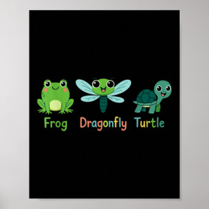 Poster Sapo Dragonfly Turtle Humor Sutil Política _1