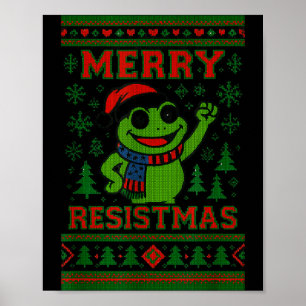 Poster Sapo engraçado do Natal Meme Resistmas Humor de Fe