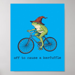 Poster Sapo engraçado prestes a causar uma confusão