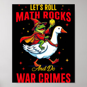 Poster Sapo Engraçado Vamos Rolar Pedras Matemáticas E Co
